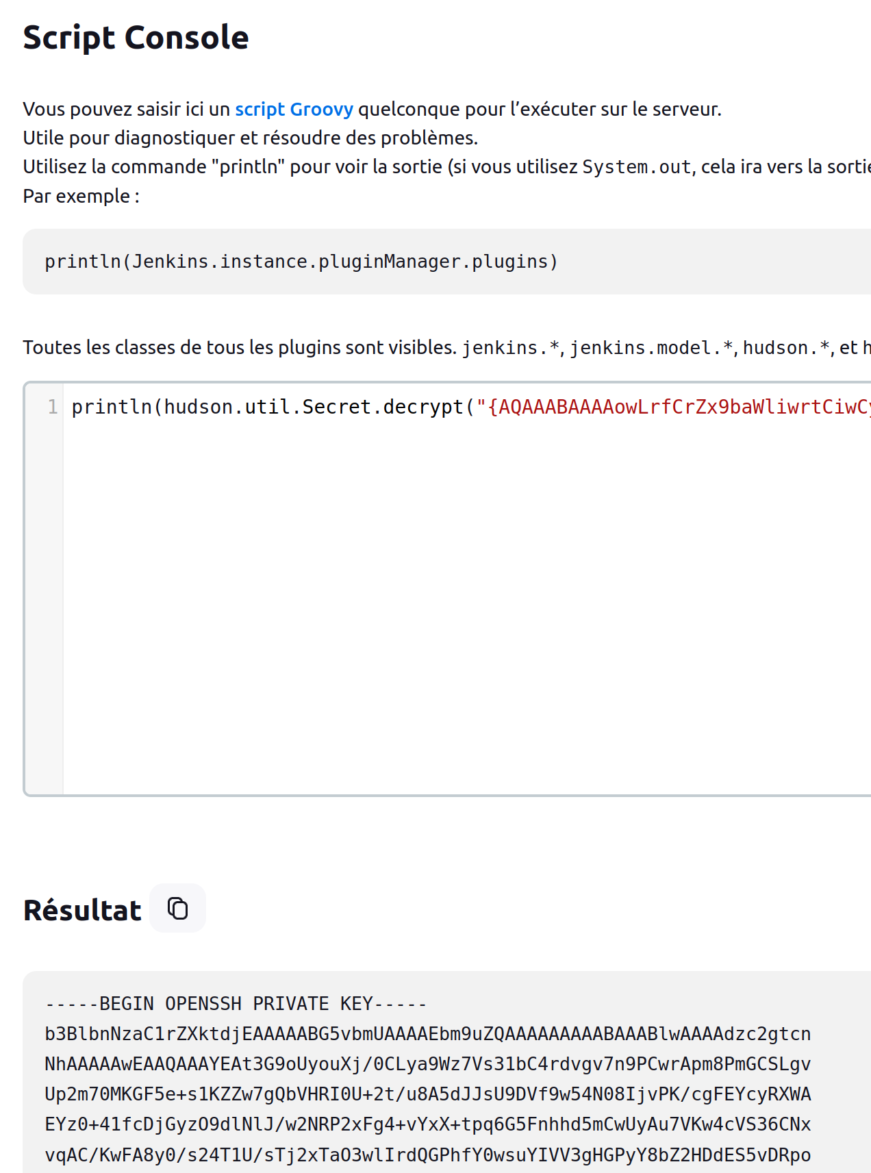 Script Console - SSH Private Key Decrypt